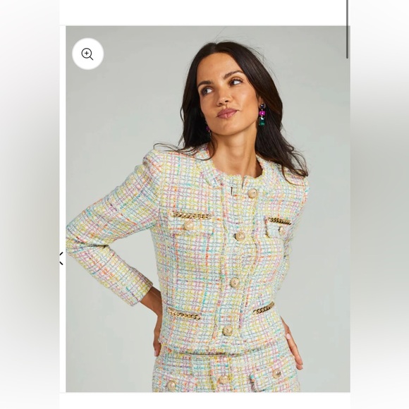 Generation Love Pastel Tweed Blazer-M - Picture 3 of 14